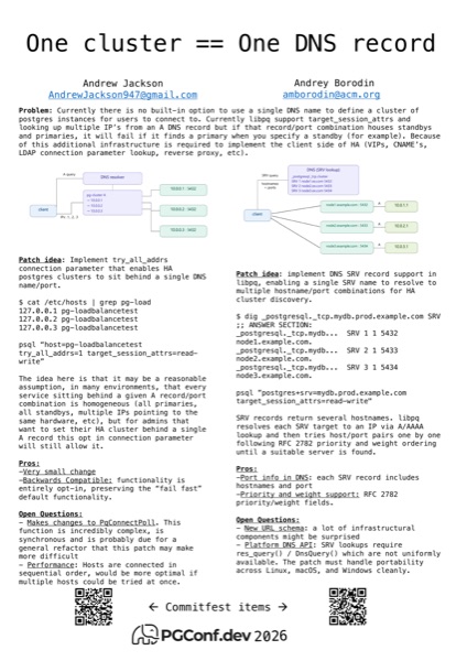 1 cluster == 1 DNS record poster preview