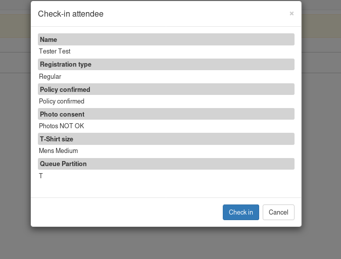 checkin confirmed screenshot