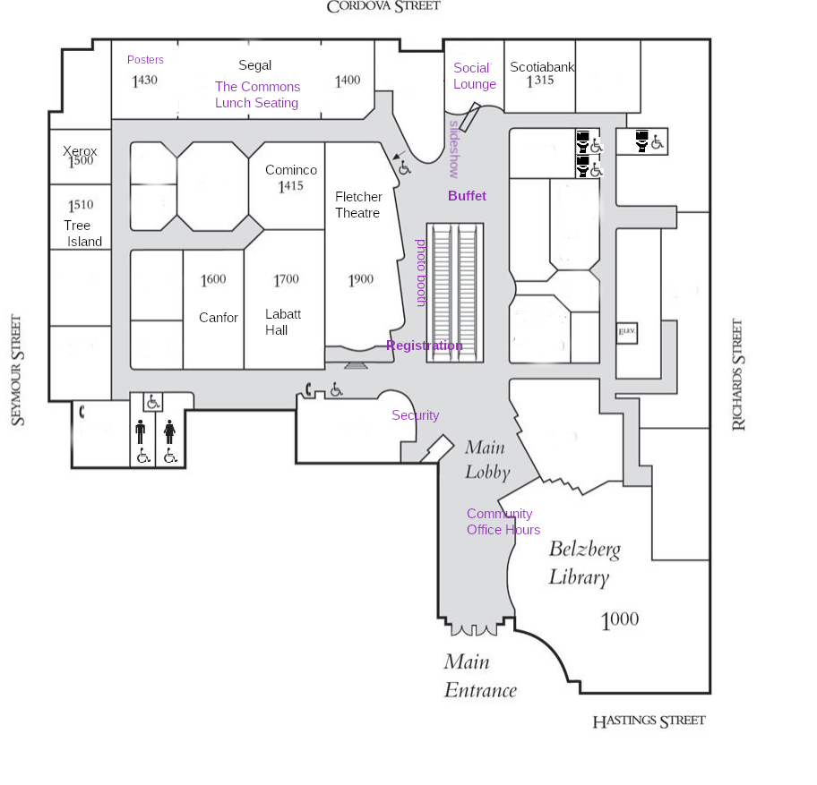 SFU Harbour Centre venue map